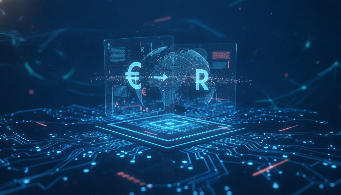 Executivo meio-corpo em atendimento fintech com elementos gráficos sutis, ambiente corporativo, Banco BNP Paribas Brasil S.A.
