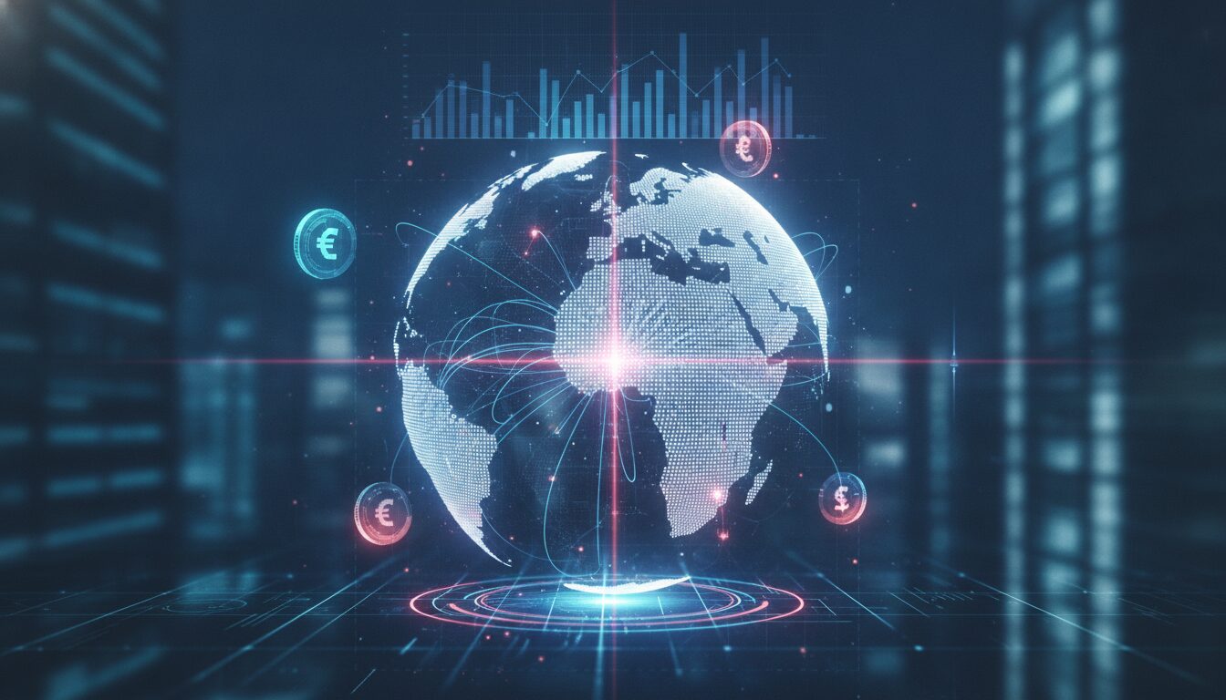 Executivo fintech em cenário tecnológico explicando aspectos do custo de vida no Japão