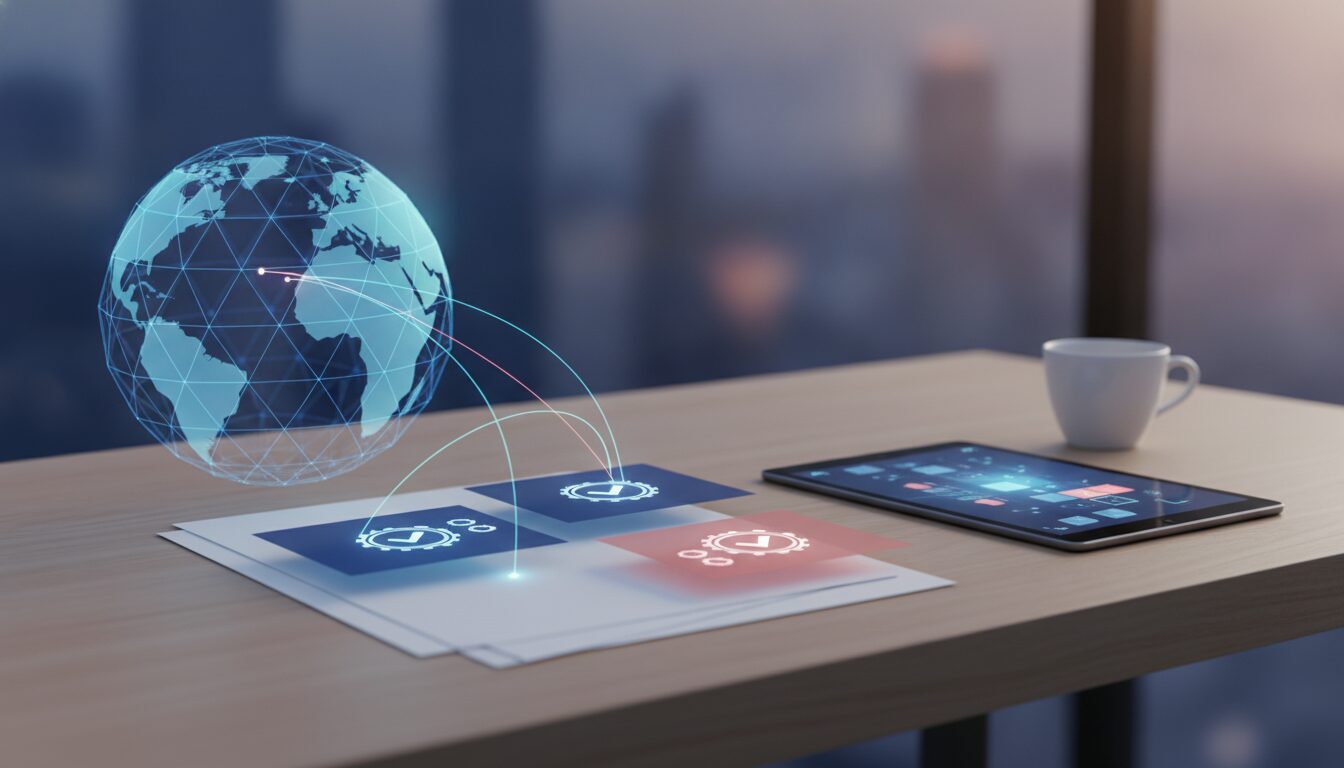 Executivo meio-corpo em fintech com overlay discreto e grafismos, para Safra Distribuidora de Títulos e Valores Mobiliários Ltda