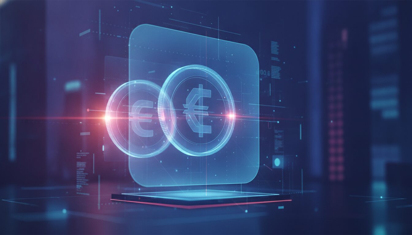 Executivo orientando cliente em cenário fintech corporativo com grafismos sutis, relacionado ao BANCO COOPERATIVO SICOOB S.A. - BANCO SICOOB