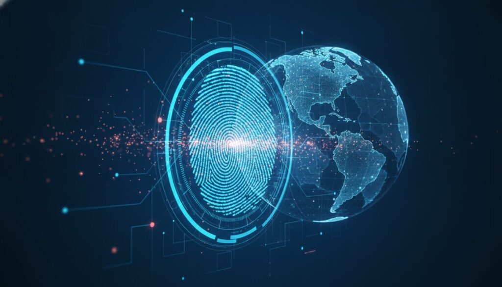 Pessoa executiva orientando cliente sobre abertura de conta no exterior, ambiente fintech moderno