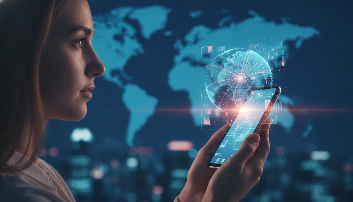 Profissional executivo orientando cliente sobre processos de exportação abacate em ambiente fintech moderno e acessível